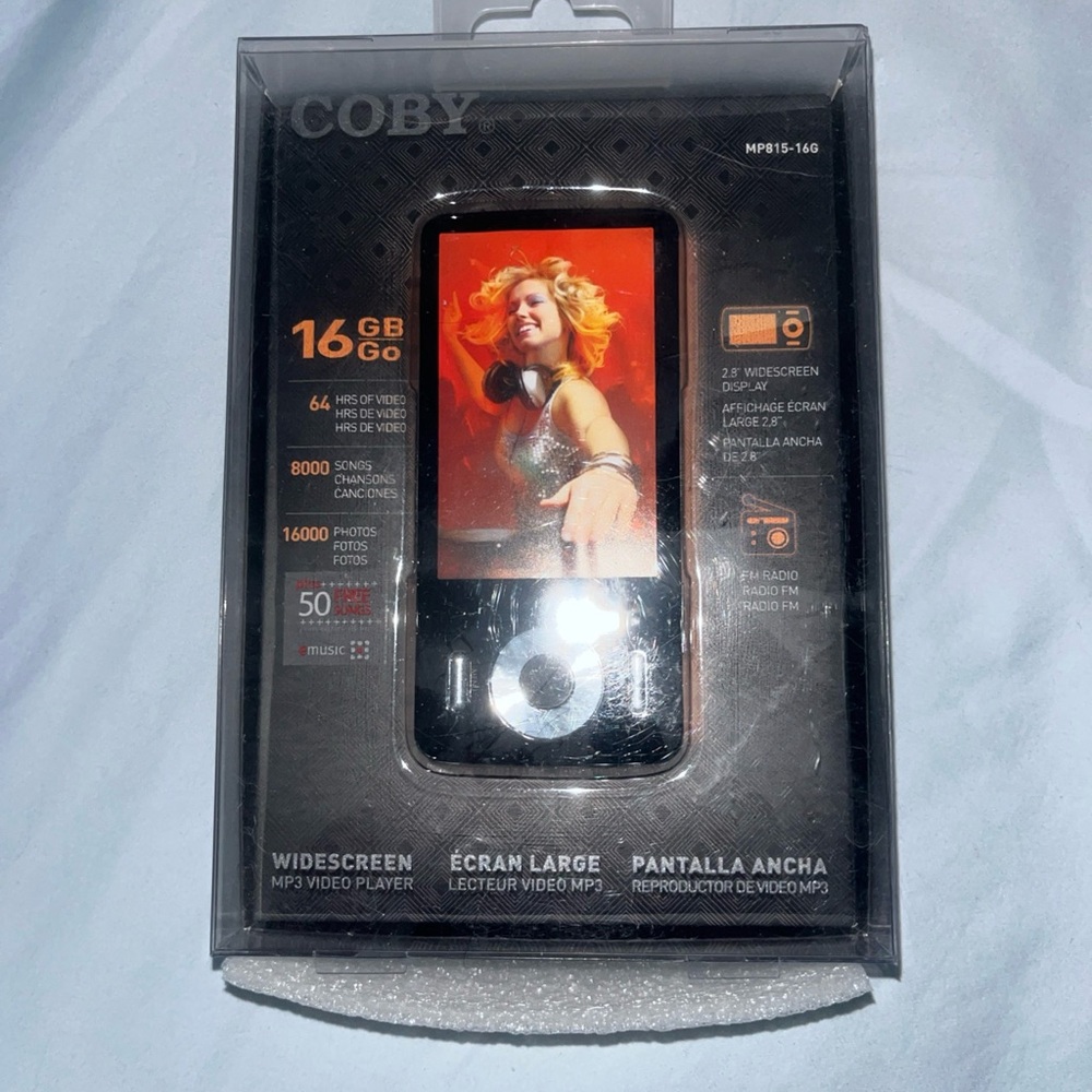 Coby 16GB Black MP3 Video Player